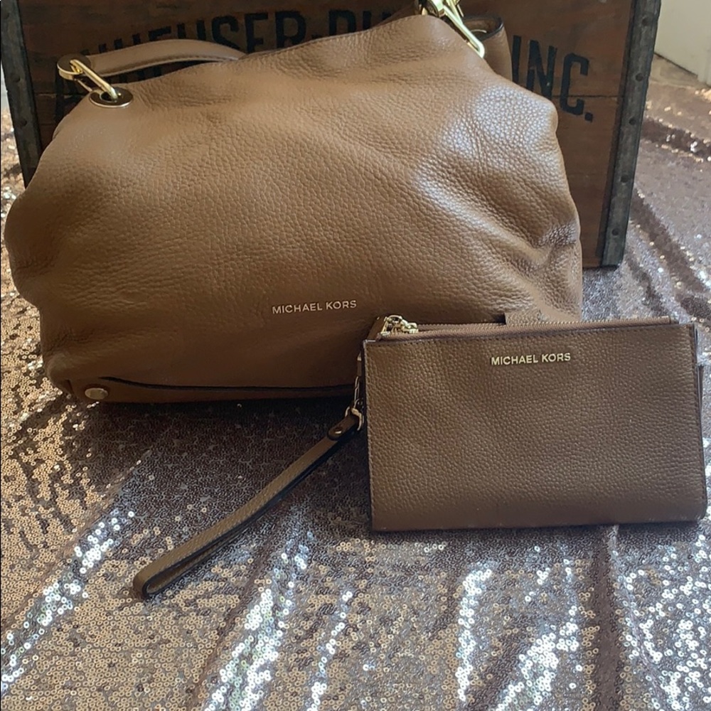 Michael Kors bag with matching wallet